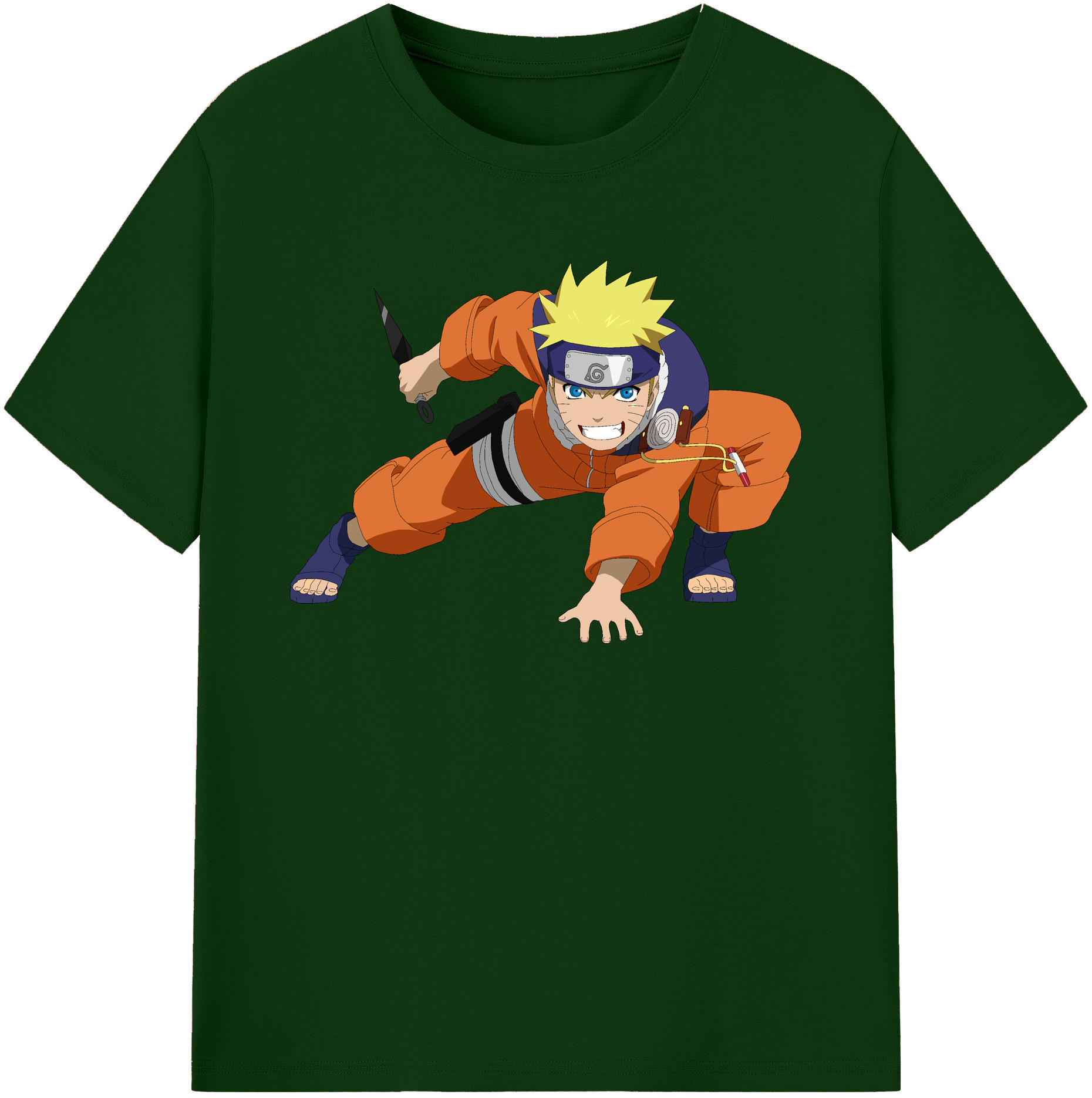 （画像用） NARUTO -ナルト- うずまき ナルト Uzumaki Naruto 綿100％半袖Tシャツ（フロントプリント）